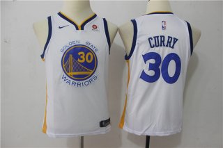 Warriors-30-Stephen-Curry-White-Youth-Nike-Swingman-Jersey