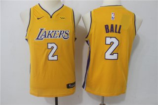 Lakers-2-Lonzo-Ball-Yellow-Youth-Nike-Swingman-Jersey