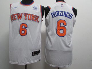 Knicks-6-Kristaps-Porzingis-White-Nike-Authentic-Jersey