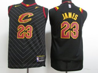 Cavaliers-23-LeBron-James-Black-Youth-Nike-Authentic-Jersey