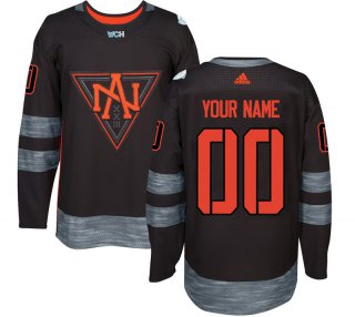 North-America-Men's-Black-World-Cup-of-Hockey-2016-Premier-Player-Customized-Jersey