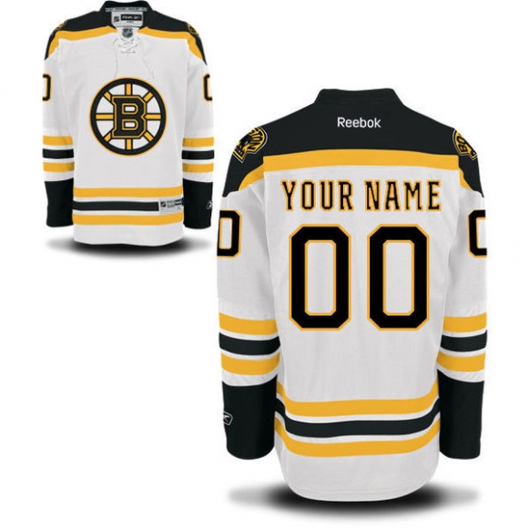 Boston-Bruins-White-Men's-Premier-Away-Custom-Reebok-Jersey