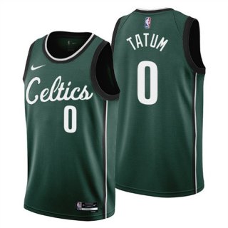 Men's Boston Celtics #0 Jayson Tatum 2022 23 Green City Edition Stitched Jersey