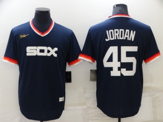Men's Chicago White Sox #45 Michael Jordan Navy Stitched Jersey
