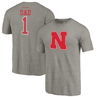 Nebraska-Cornhuskers-Fanatics-Branded-Gray-Greatest-Dad-Tri-Blend-T-Shirt