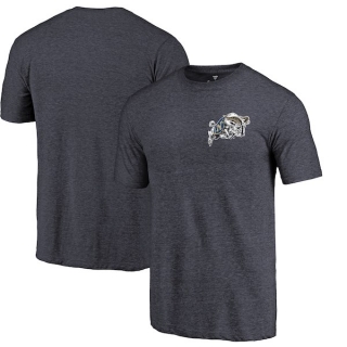 Navy-Midshipmen-Fanatics-Branded-Navy-Left-Chest-Distressed-Logo-Tri-Blend-T-Shirt