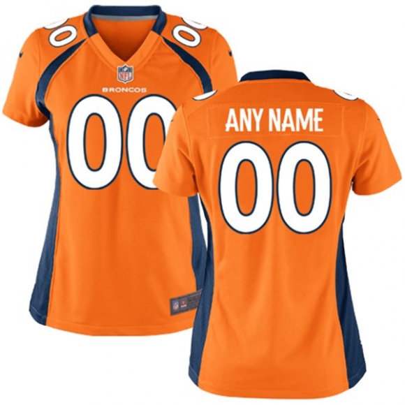Broncos-Game-NFL-Nike-Women-Orange-Custom Jersey