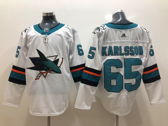Sharks-65-Erik-Karlsson-White-Adidas-Jersey