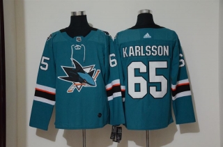 Sharks-65-Erik-Karlsson-Teal-Adidas-Jersey