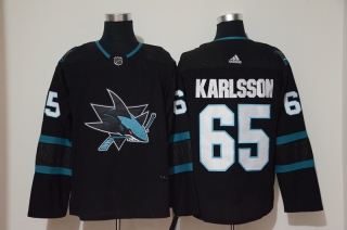 Sharks-65-Erik-Karlsson-Black-Adidas-Jersey