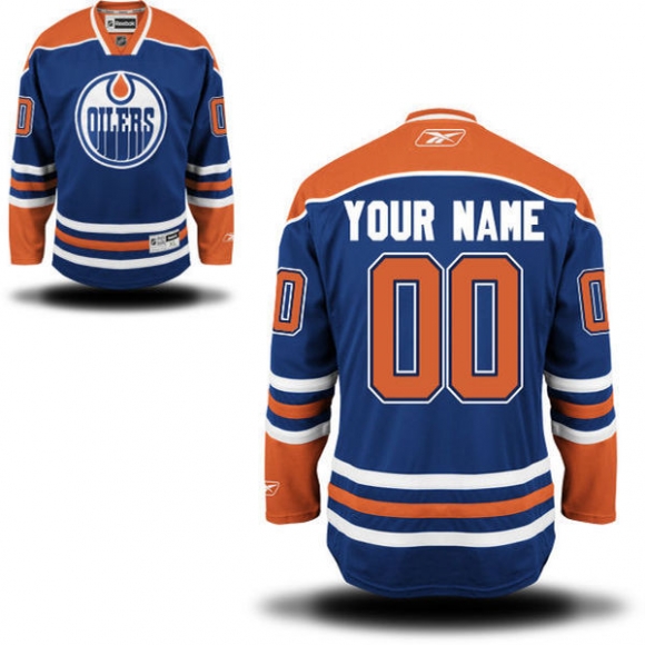 Edmonton-Oilers-Royal-Blue-Men's-Premier-Home-Custom-Jersey