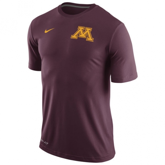 Minnesota-Golden-Gophers -Nike-Stadium-Dri-Fit-Touch-T-Shirt-Maroon