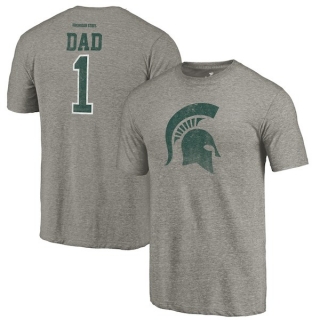 Michigan-State-Spartans-Fanatics-Branded-Gray-Greatest-Dad-Tri-Blend-T-Shirt