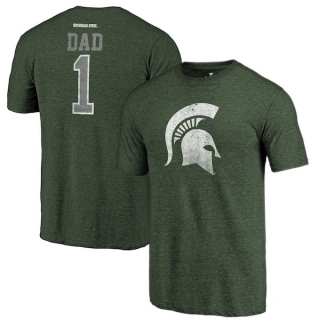 Michigan-State-Spartans-Fanatics-Branded-Green-Greatest-Dad-Tri-Blend-T-Shirt