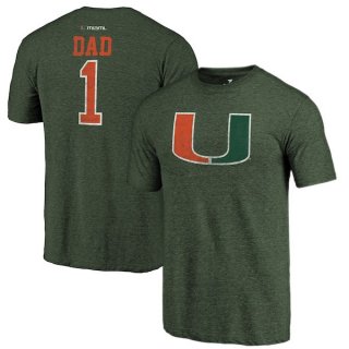 Miami-Hurricanes-Fanatics-Branded-Green-Greatest-Dad-Tri-Blend-T-Shirt