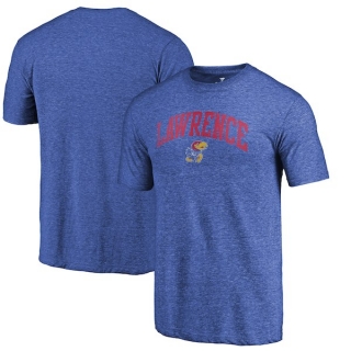 Kansas-Jayhawks-Fanatics-Branded-Royal-Hometown-Arched-City-Tri-Blend-T-Shirt