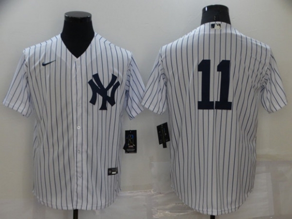 Men's New York Yankees #11 Brett Gardner White Cool Base Stitched Baseball Jersey