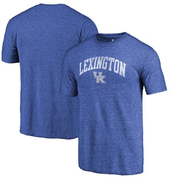 Kentucky-Wildcats-Fanatics-Branded-Heathered-Royal-Hometown-Arched-City-Tri-Blend-T-Shirt