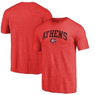 Georgia-Bulldogs-Fanatics-Branded-Red-Arched-City-Tri-Blend-T-Shirt