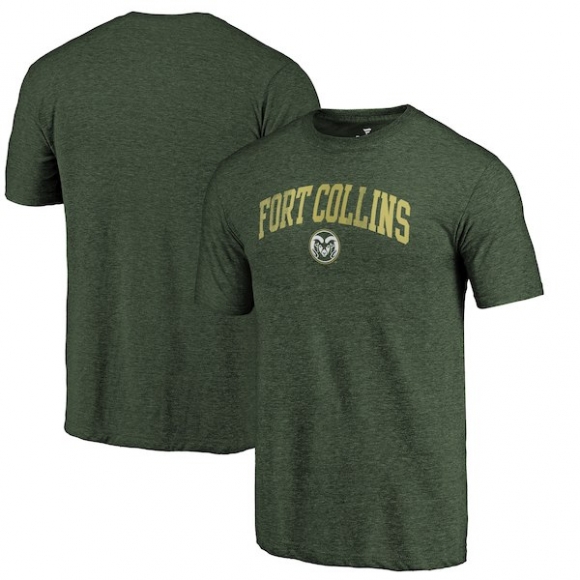Colorado-State-Rams-Fanatics-Branded-Green-Arched-City-Tri-Blend-T-Shirt