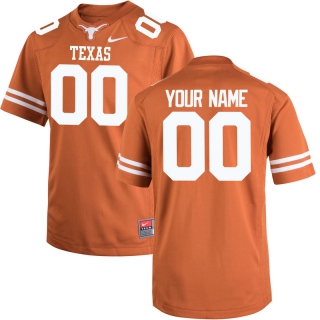 Texas-Longhorns-Orange-Men's-Customized-College-Jersey