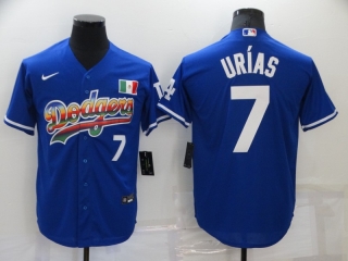 Men's Los Angeles Dodgers #7 Julio Urias Royal Stitched Baseball Jersey