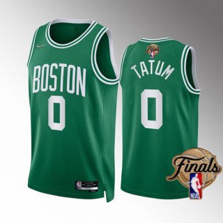 Men's Boston Celtics #0 Jayson Tatum Green 2022 Finals Stitched Jersey