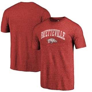 Arkansas-Razorbacks-Fanatics-Branded-Cardinal-Arched-City-Tri-Blend-T-Shirt