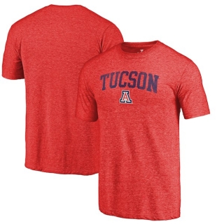 Arizona-Wildcats-Fanatics-Branded-Red-Arched-City-Tri-Blend-T-Shirt