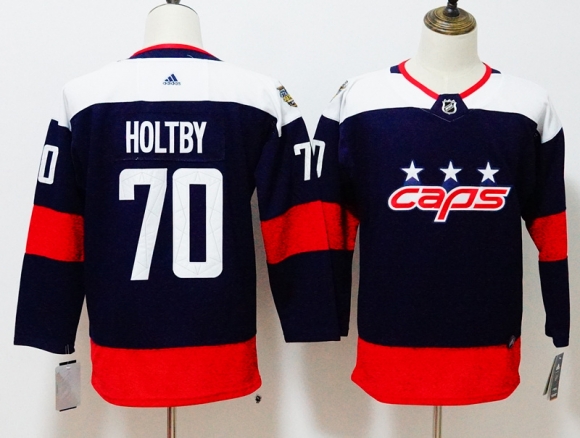 Capitals-70-Braden-Holtby-Navy-Youth-2018-Stadium-Series-Adidas-Jersey