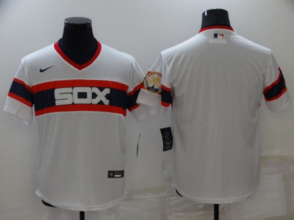 Chicago White Sox white black jersey