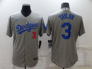 Los Angeles Dodgers #4 Taylor gray jersey