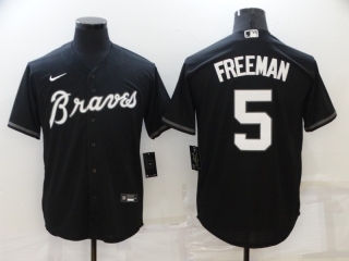 Atlanta Braves #5 Freddie Freeman black jersey