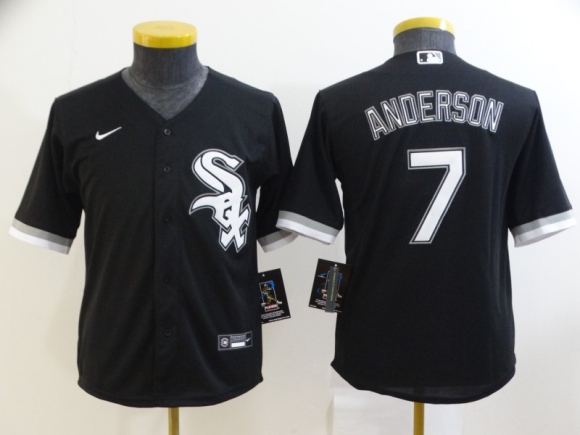 Chicago White Sox #7 black youth jersey
