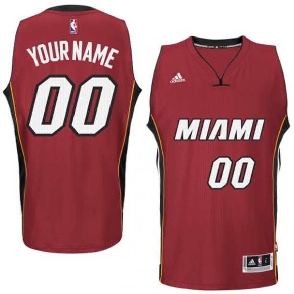 Miami-Heat-Red-Men's-Customize-New-Rev-30-Jersey