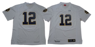 Notre-Dame-12-White-Under-Armour-College-Football-Jersey