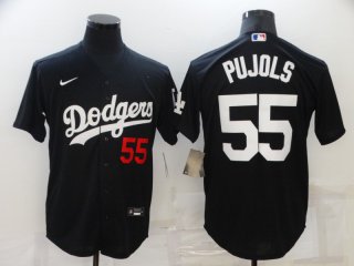 Los Angeles Dodgers #55black jersey