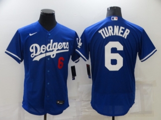 Los Angeles Dodgers #6 Turner blue flex jersey
