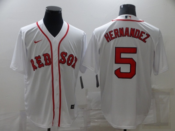 Boston Red Sox #5 white jersey