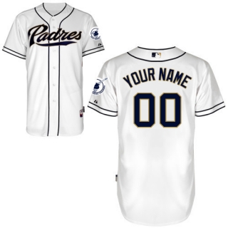Padres-White-Customized-Men-Cool-Base-Jersey