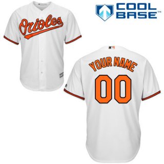 Orioles-White-Customized-Men-Cool-Base-Jersey