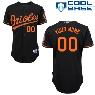 Orioles-Black-Customized-Men-Cool-Base-Jersey