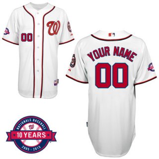 Nationals-White-Customized-Men-Cool-Base-2005-2015-10-Years-Jersey