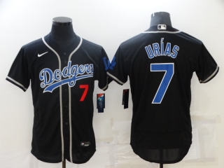 Los Angeles Dodgers #7 black flex jersey