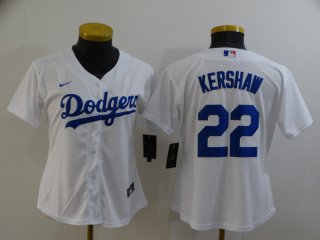 Los Angeles Dodgers #22 white women jersey