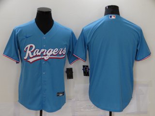 Texas Rangers blacnk baby blue jersey