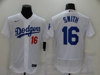Los Angeles Dodgers #16 Smith white flex jersey