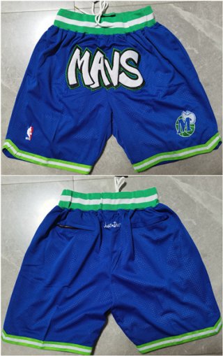 Men's Dallas Mavericks Blue Shorts (Run Small)2