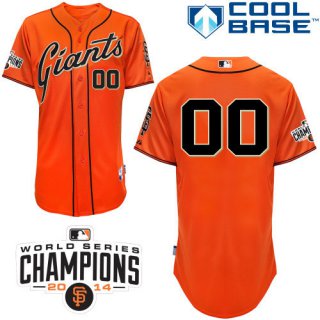 Giants-Orange-Customized-Men-2014-World-Series-Champions-Cool-Base-Jersey