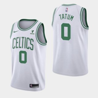 Men's Boston Celtics #0 Jayson Tatum White Association Edition Swingman Vistaprint Patch